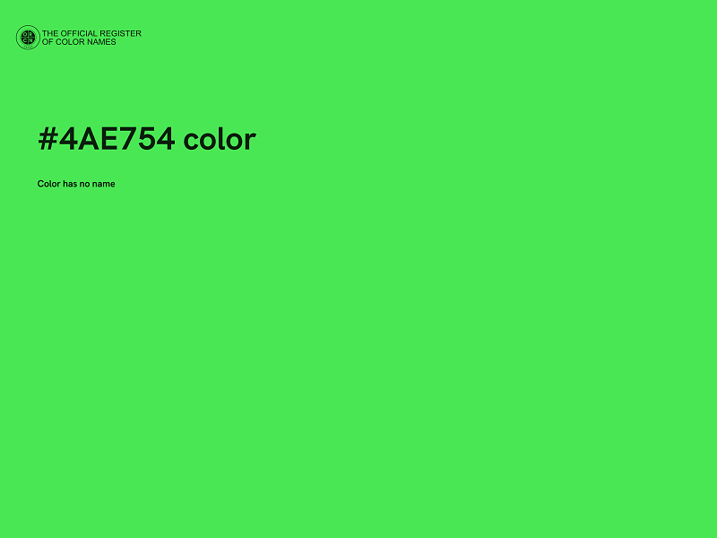 #4AE754 color image