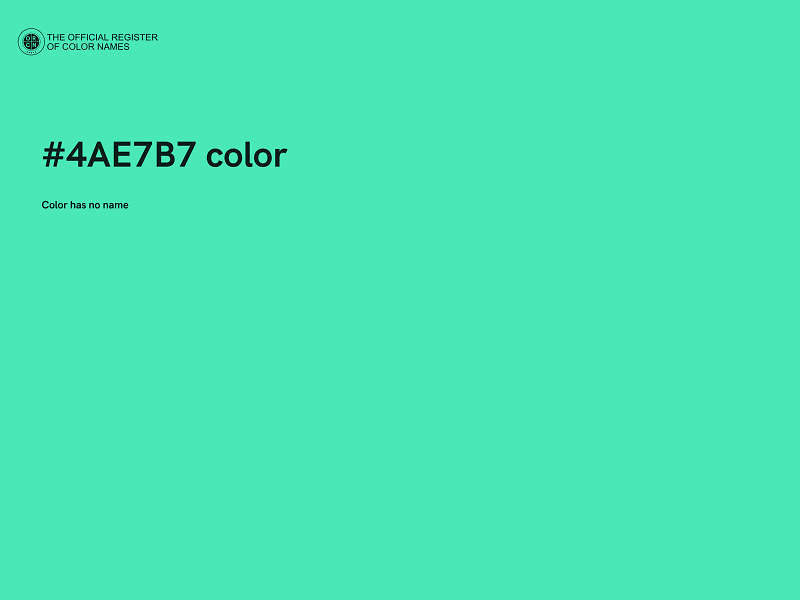 #4AE7B7 color image