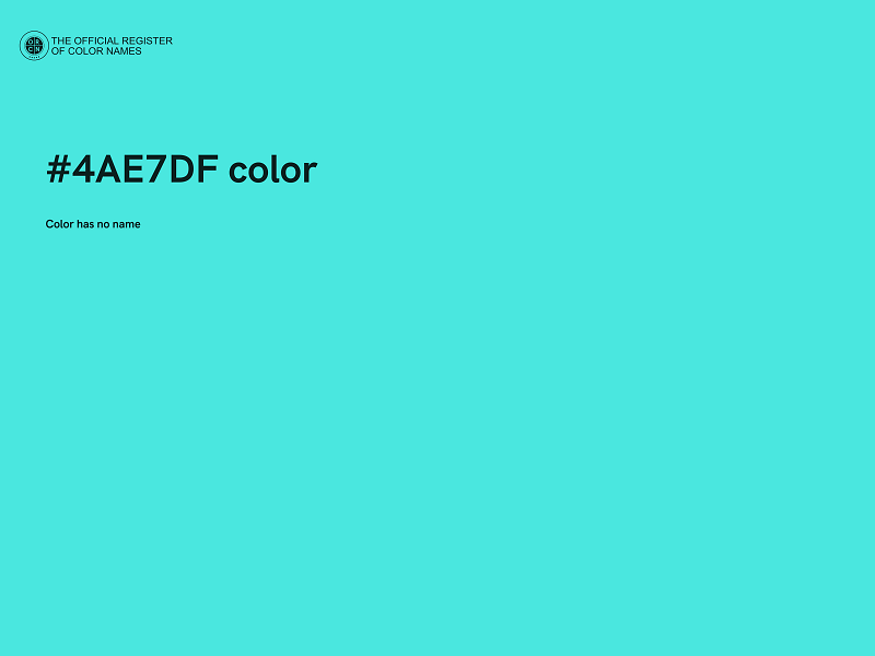 #4AE7DF color image