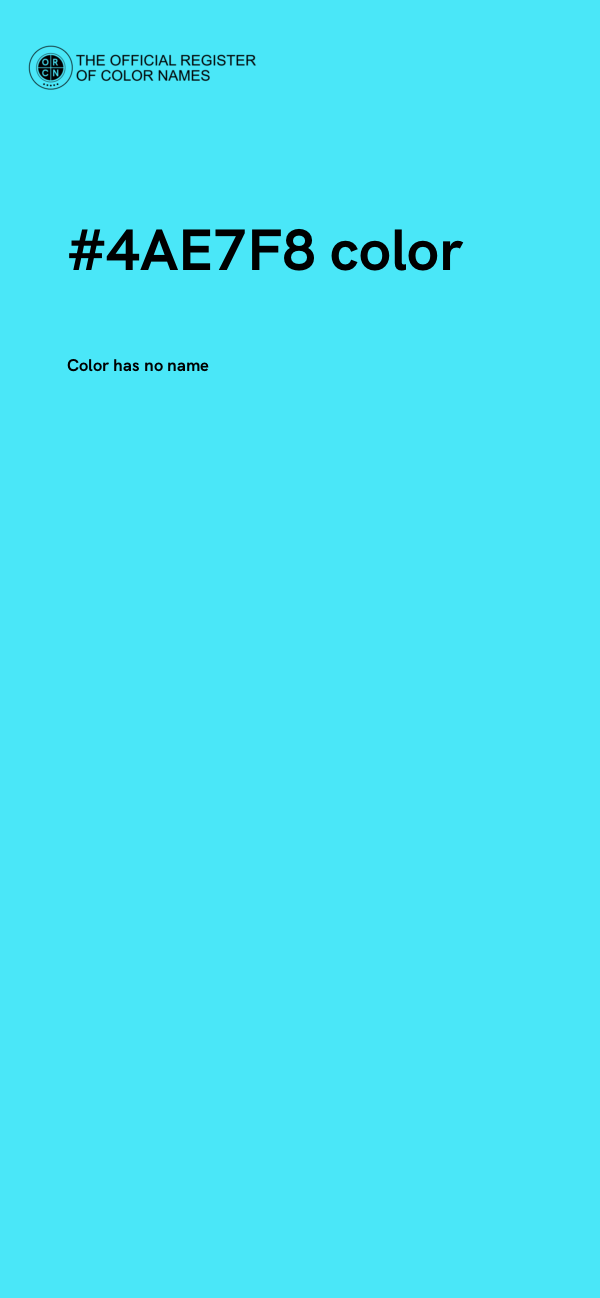 #4AE7F8 color image