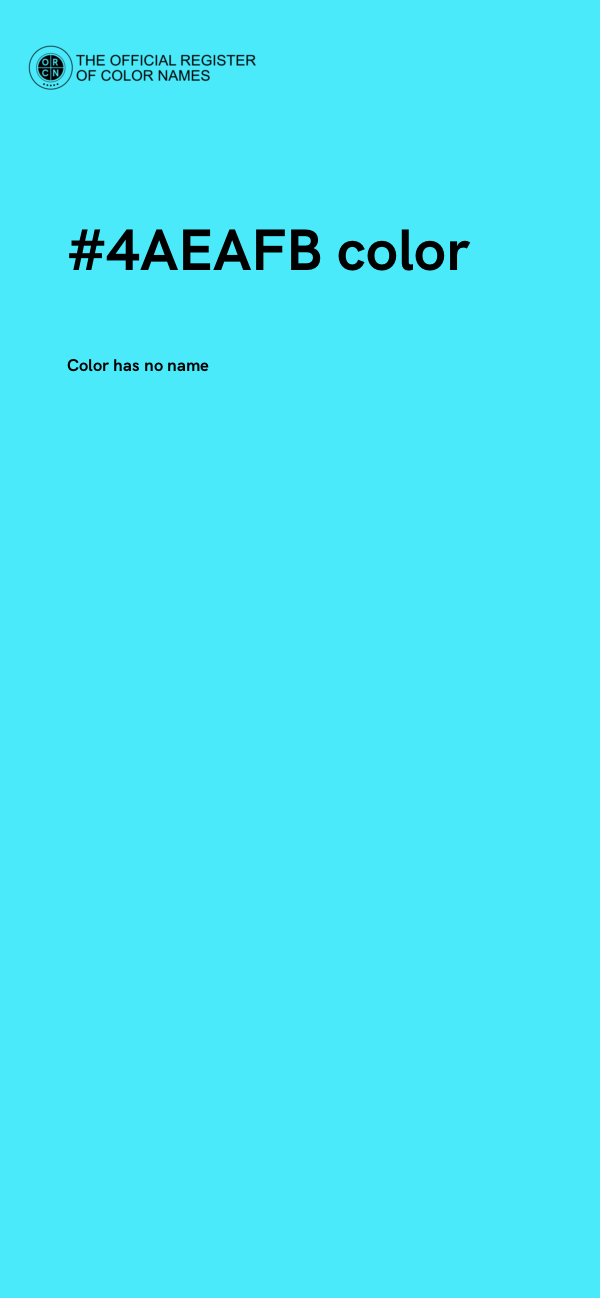 #4AEAFB color image