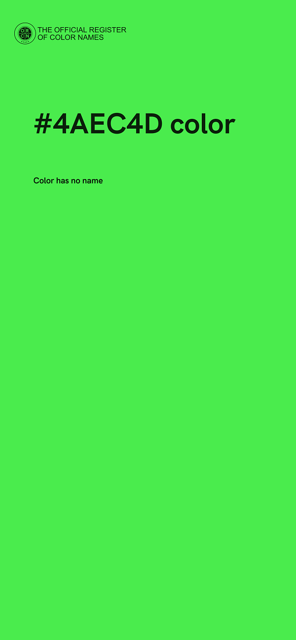 #4AEC4D color image