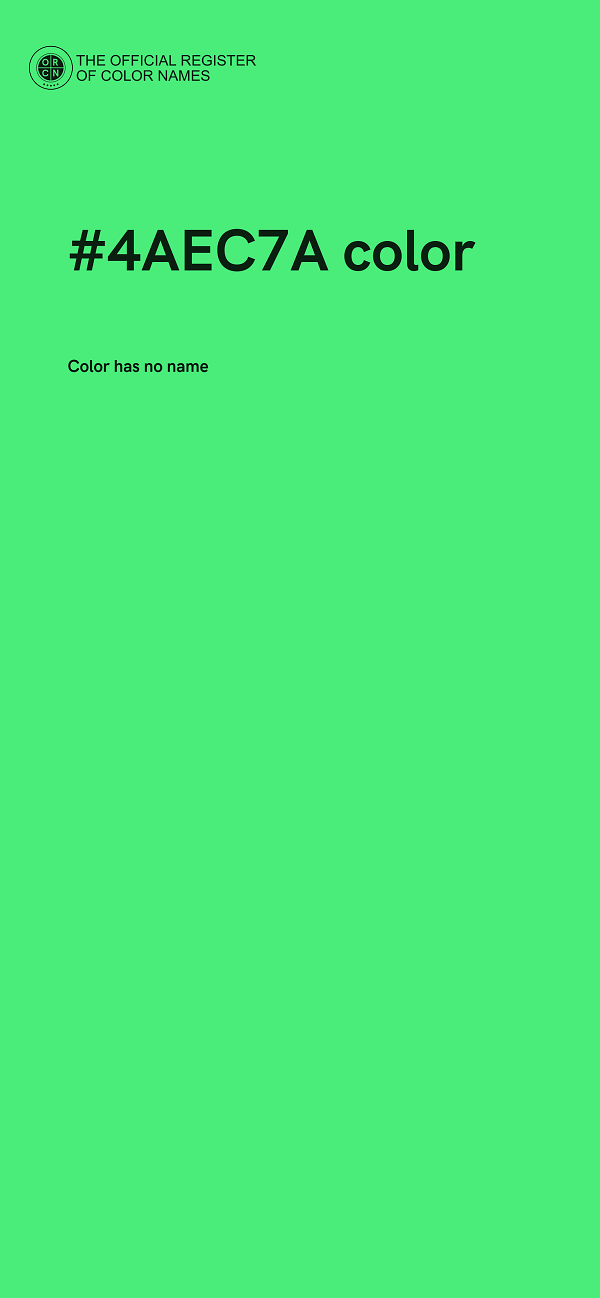 #4AEC7A color image