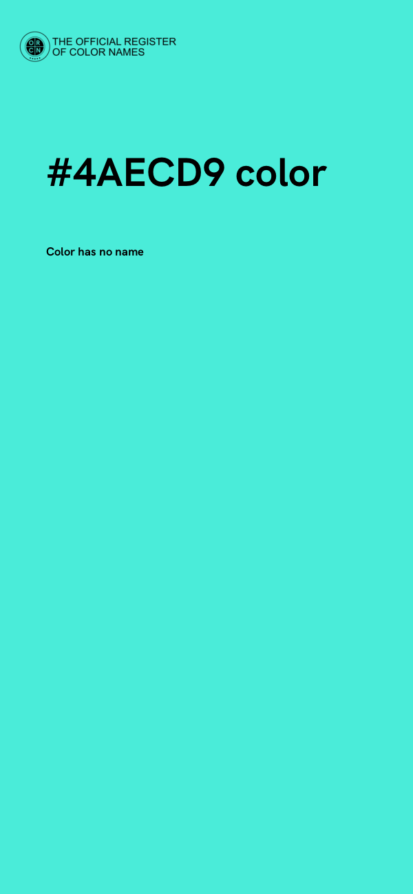 #4AECD9 color image