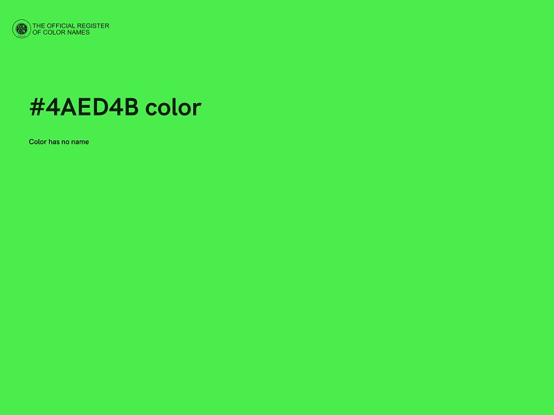 #4AED4B color image