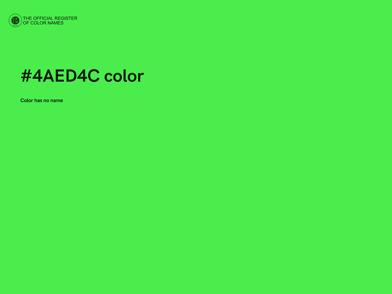 #4AED4C color image