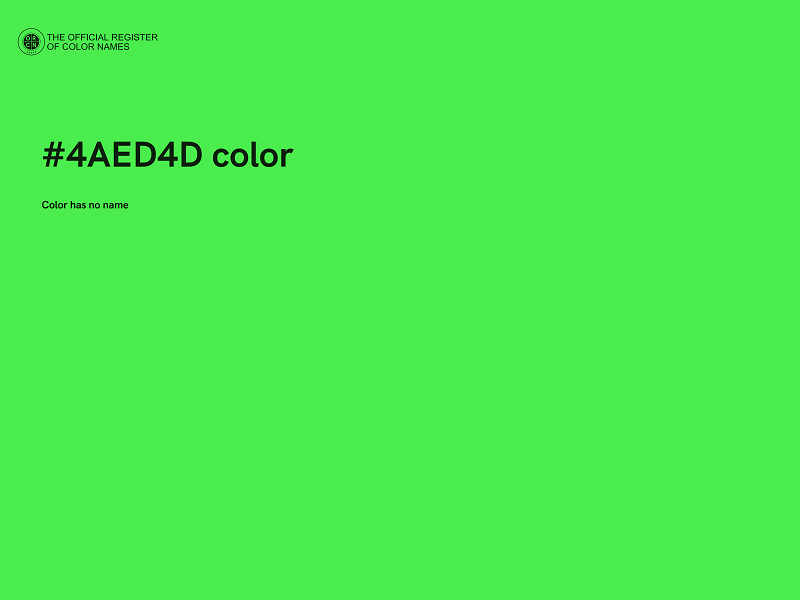 #4AED4D color image