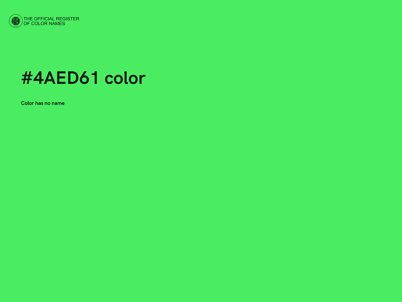 #4AED61 color image