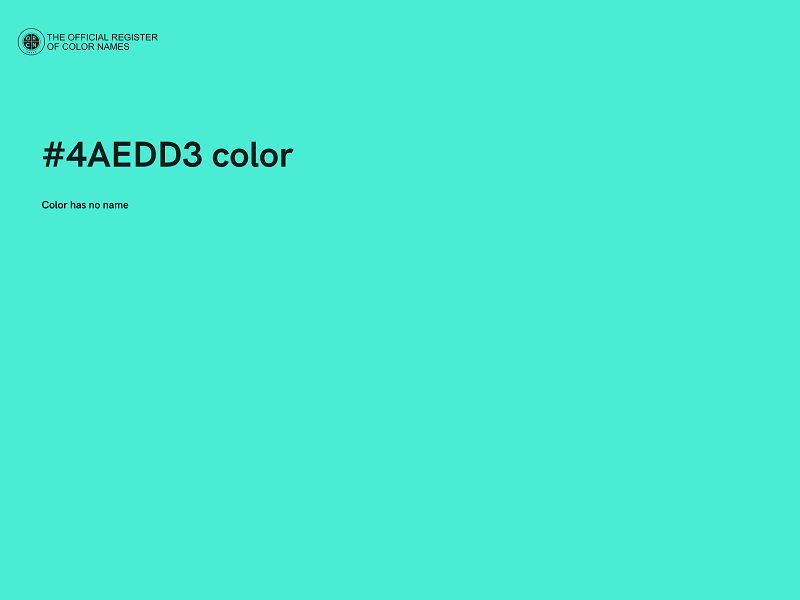 #4AEDD3 color image