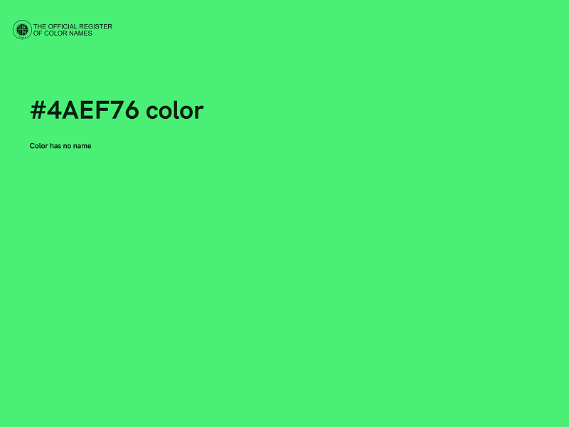 #4AEF76 color image