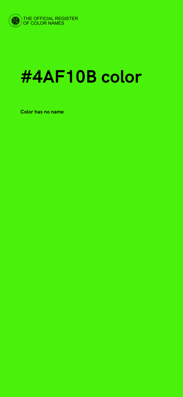 #4AF10B color image