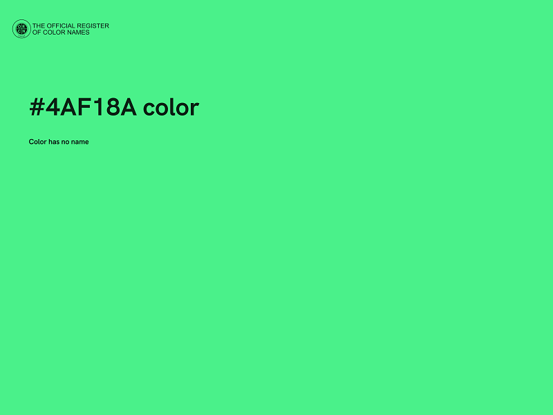 #4AF18A color image