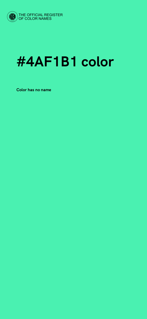 #4AF1B1 color image
