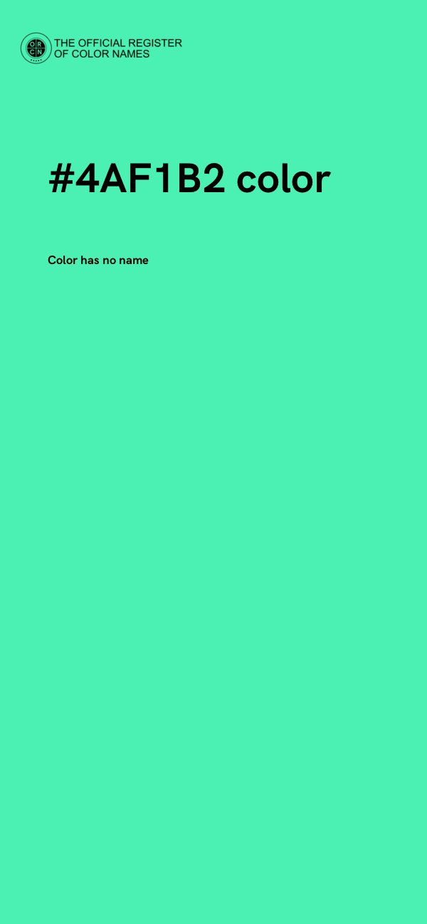 #4AF1B2 color image