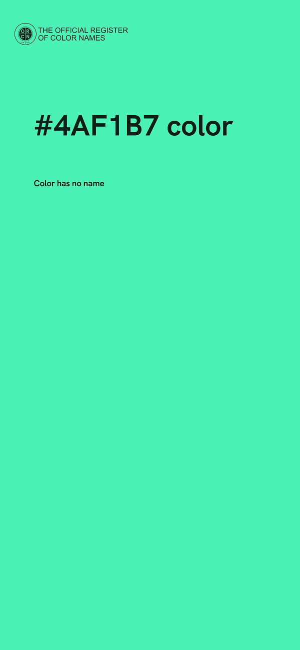 #4AF1B7 color image
