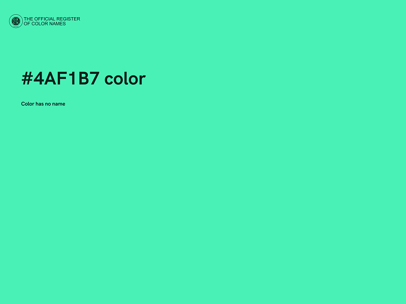 #4AF1B7 color image