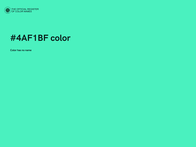 #4AF1BF color image