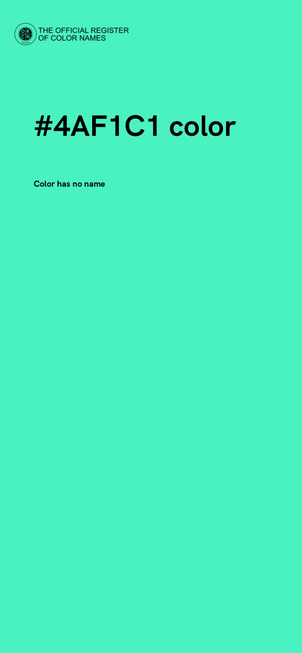 #4AF1C1 color image