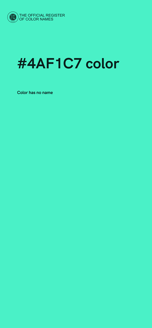 #4AF1C7 color image