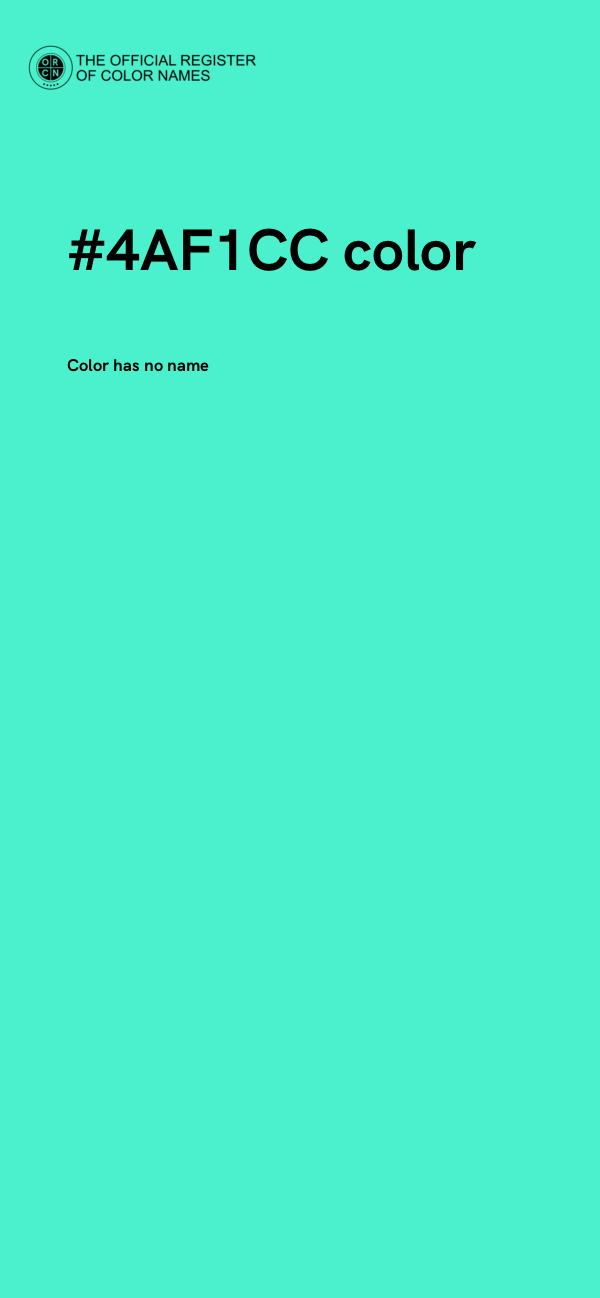 #4AF1CC color image