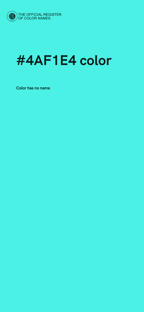 #4AF1E4 color image