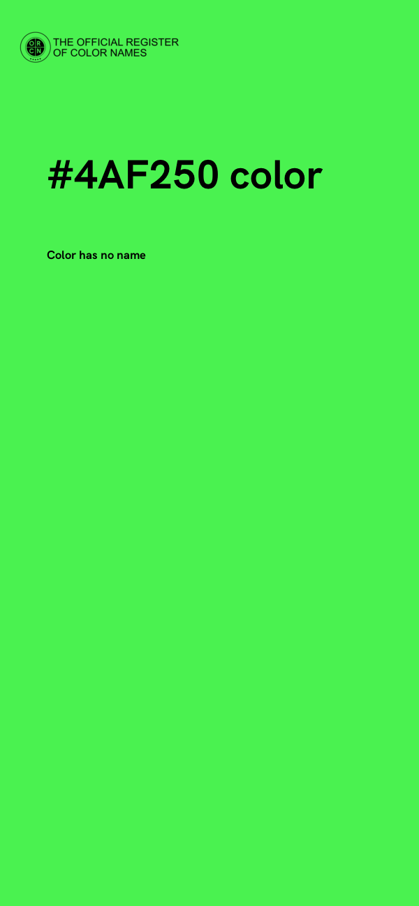 #4AF250 color image