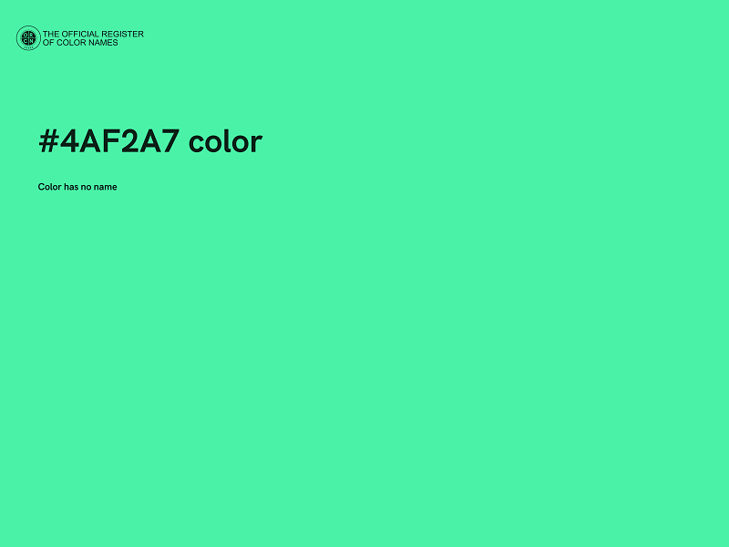 #4AF2A7 color image