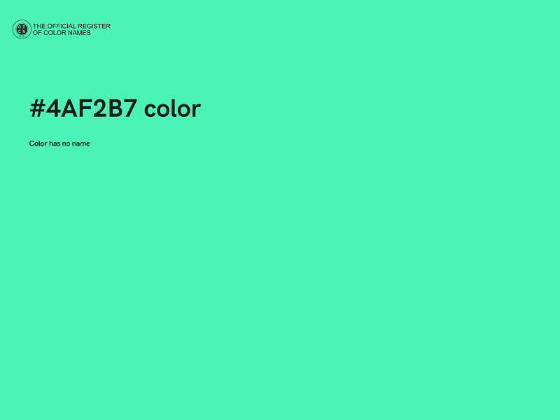 #4AF2B7 color image