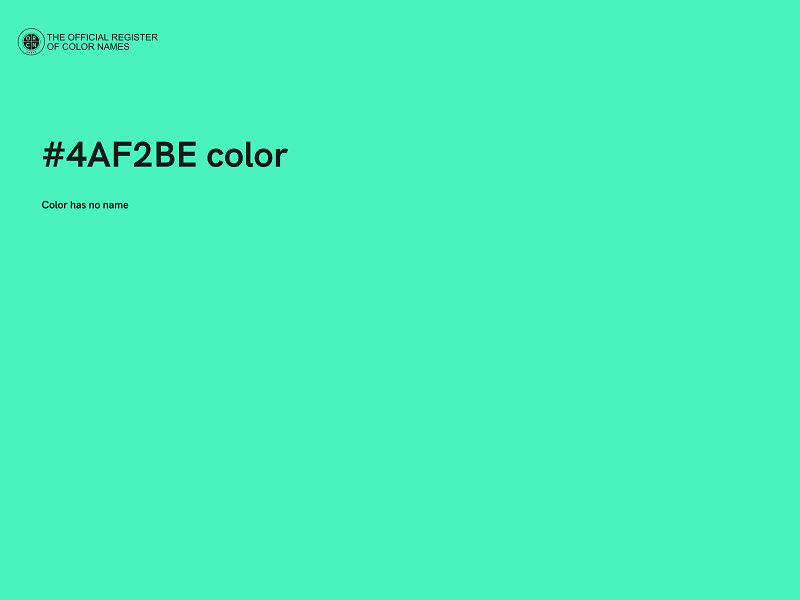 #4AF2BE color image