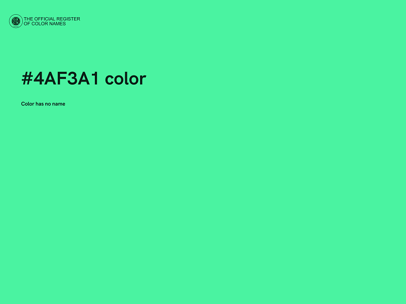 #4AF3A1 color image