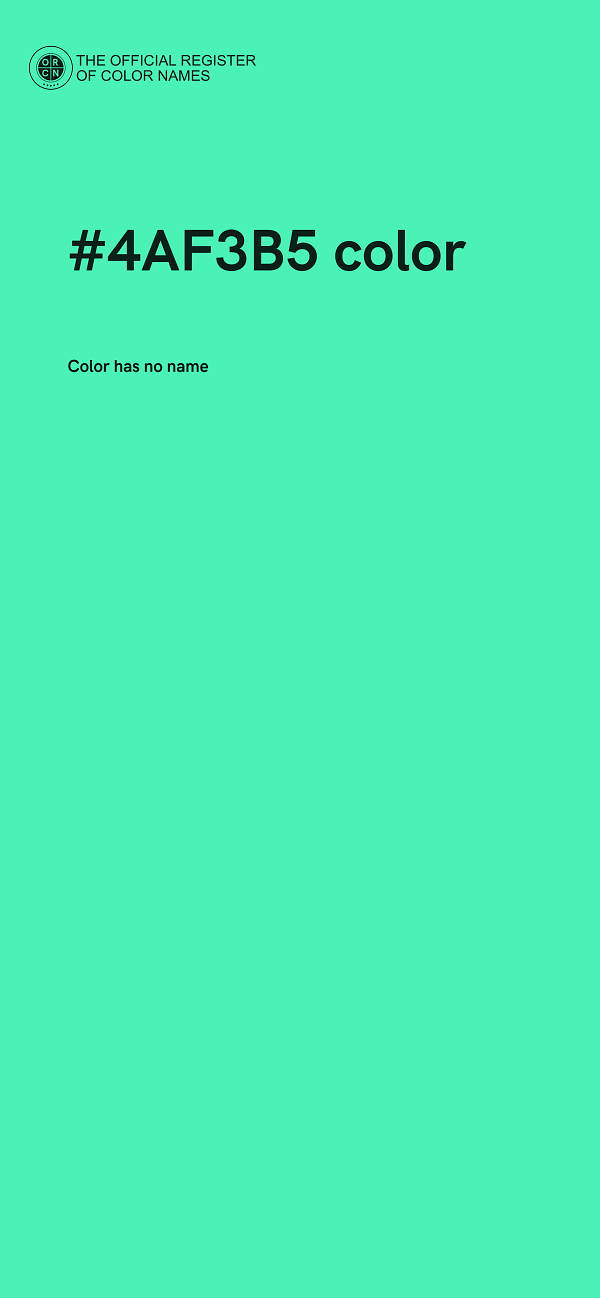 #4AF3B5 color image