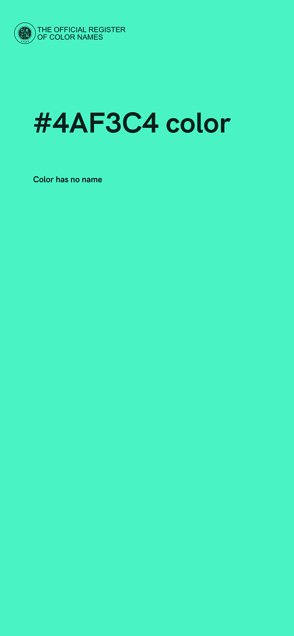 #4AF3C4 color image