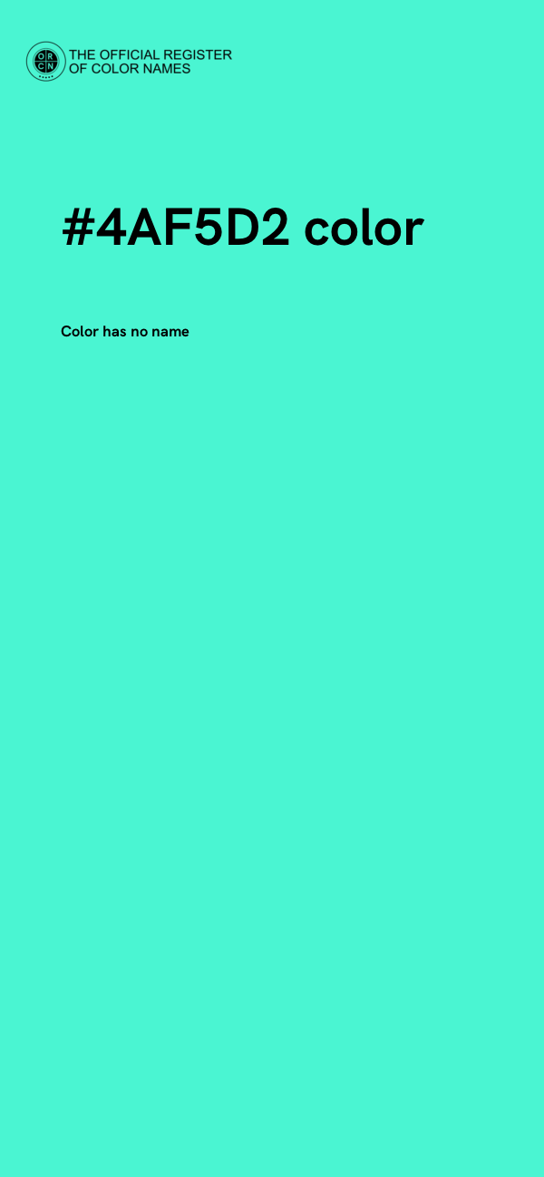 #4AF5D2 color image