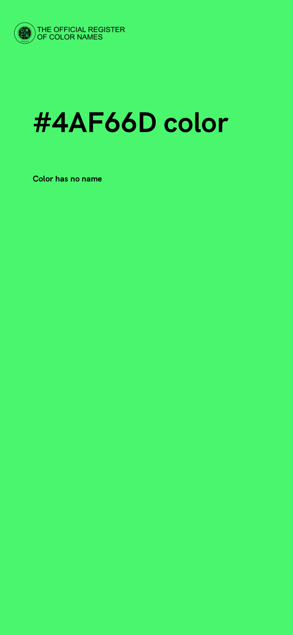#4AF66D color image