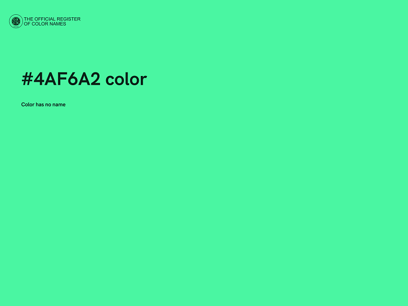 #4AF6A2 color image