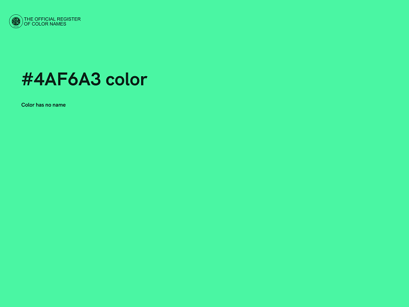 #4AF6A3 color image