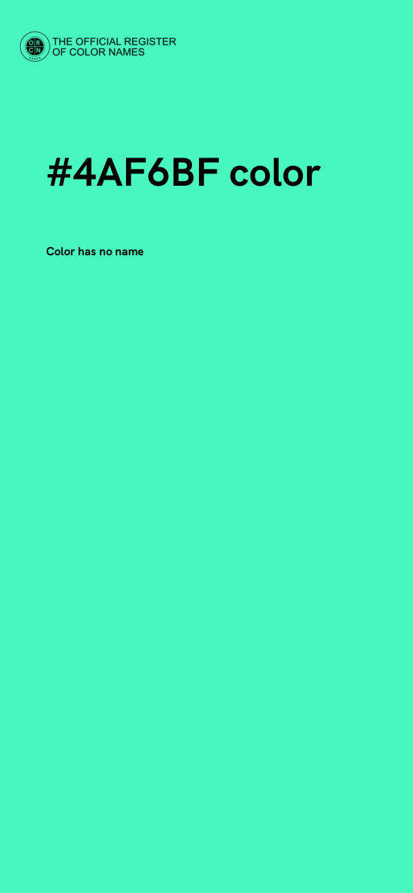 #4AF6BF color image