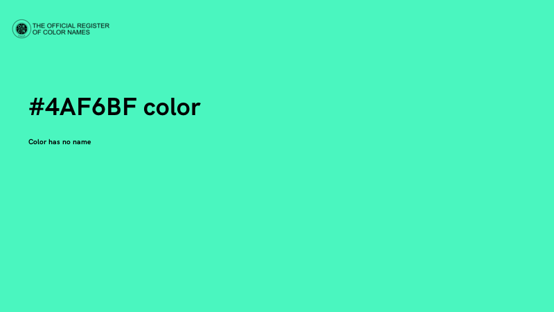 #4AF6BF color image