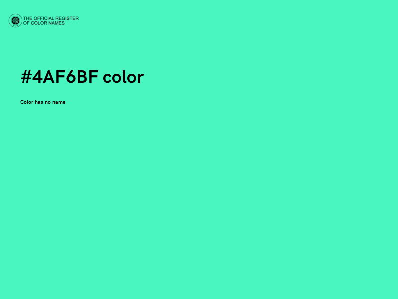 #4AF6BF color image