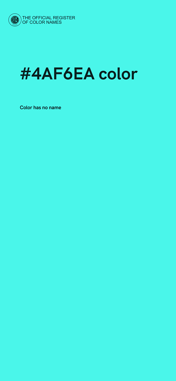 #4AF6EA color image