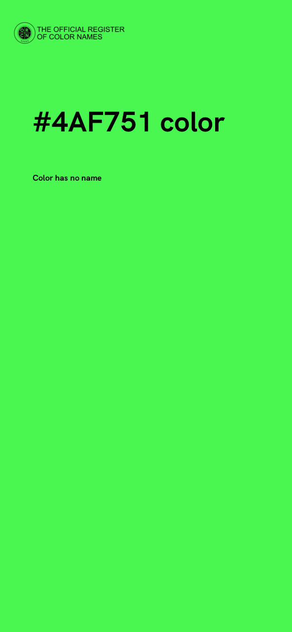 #4AF751 color image