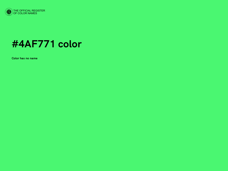 #4AF771 color image