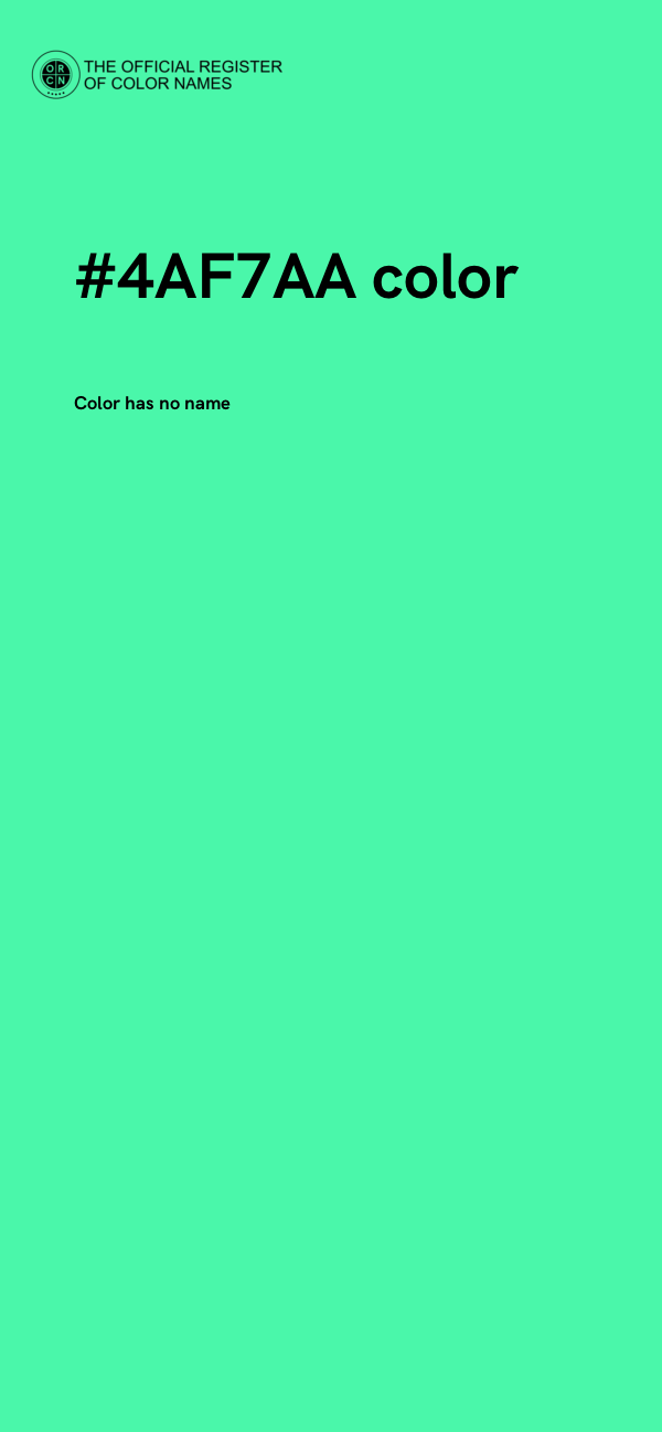 #4AF7AA color image