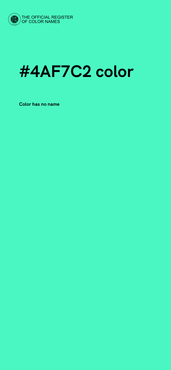 #4AF7C2 color image