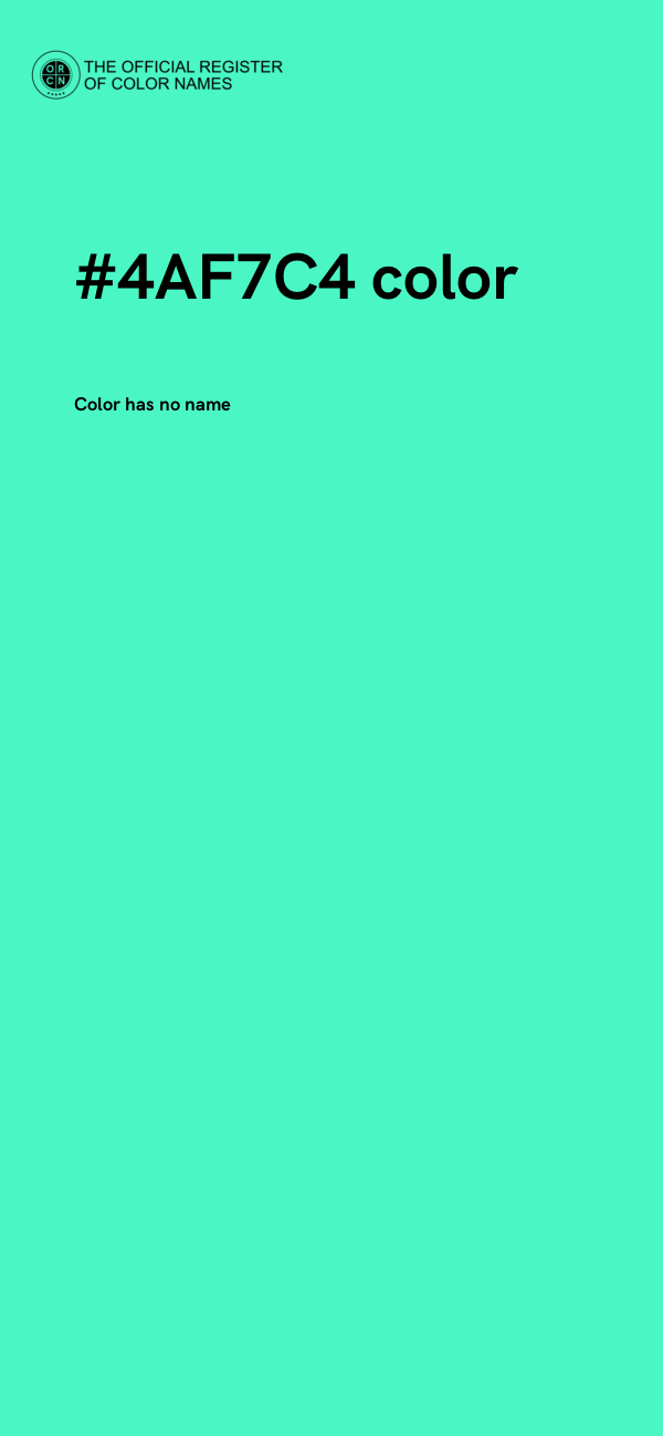 #4AF7C4 color image