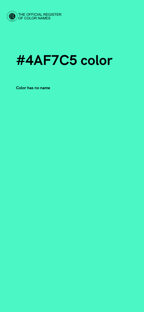 #4AF7C5 color image