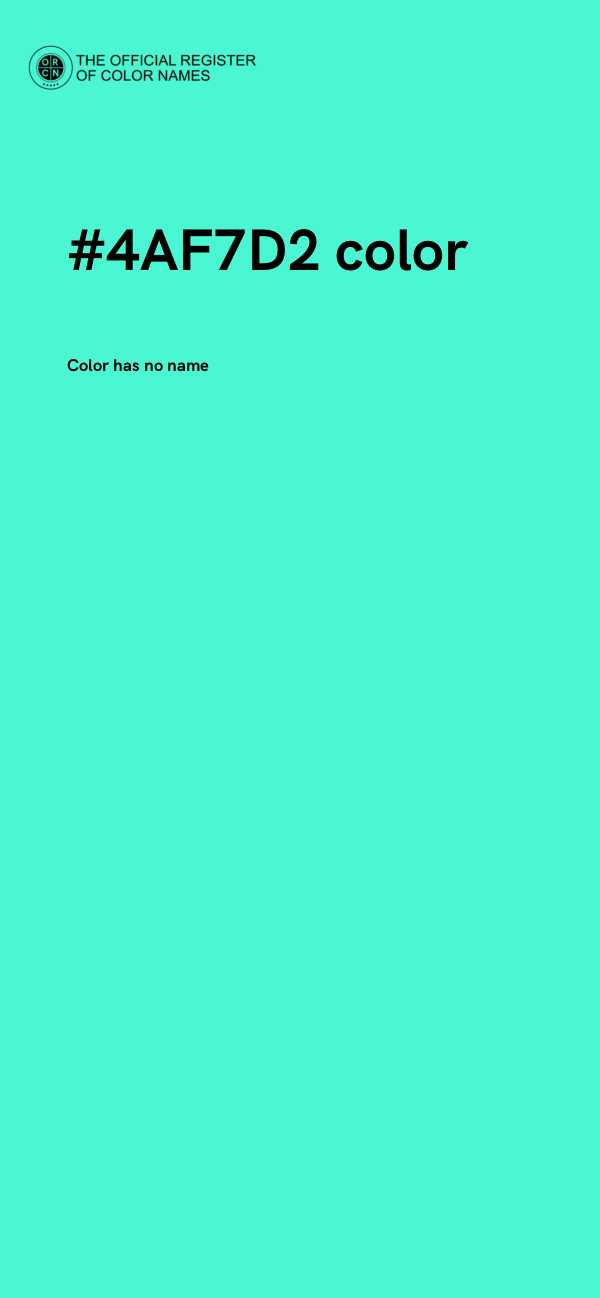 #4AF7D2 color image