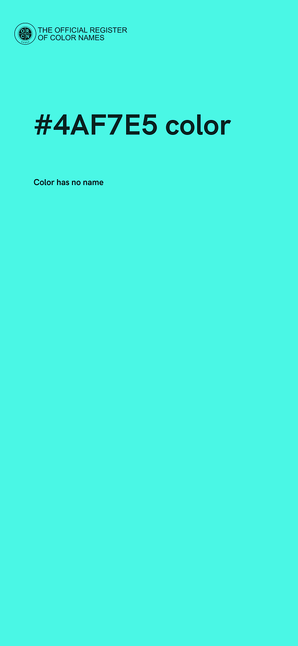 #4AF7E5 color image