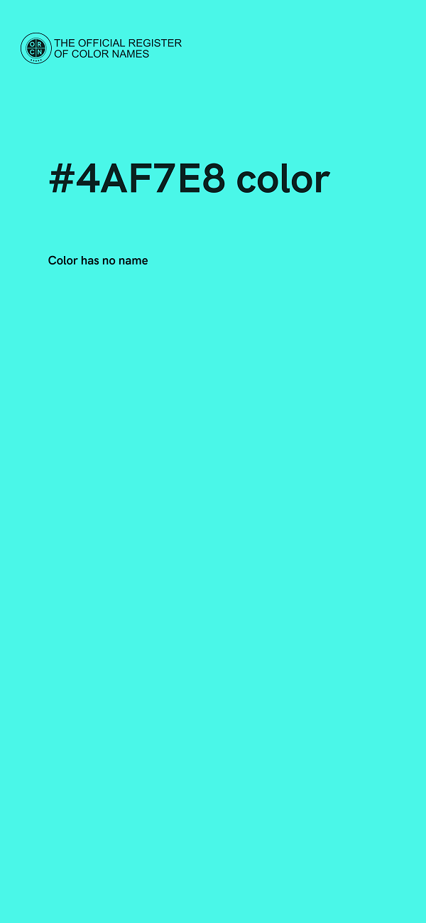 #4AF7E8 color image