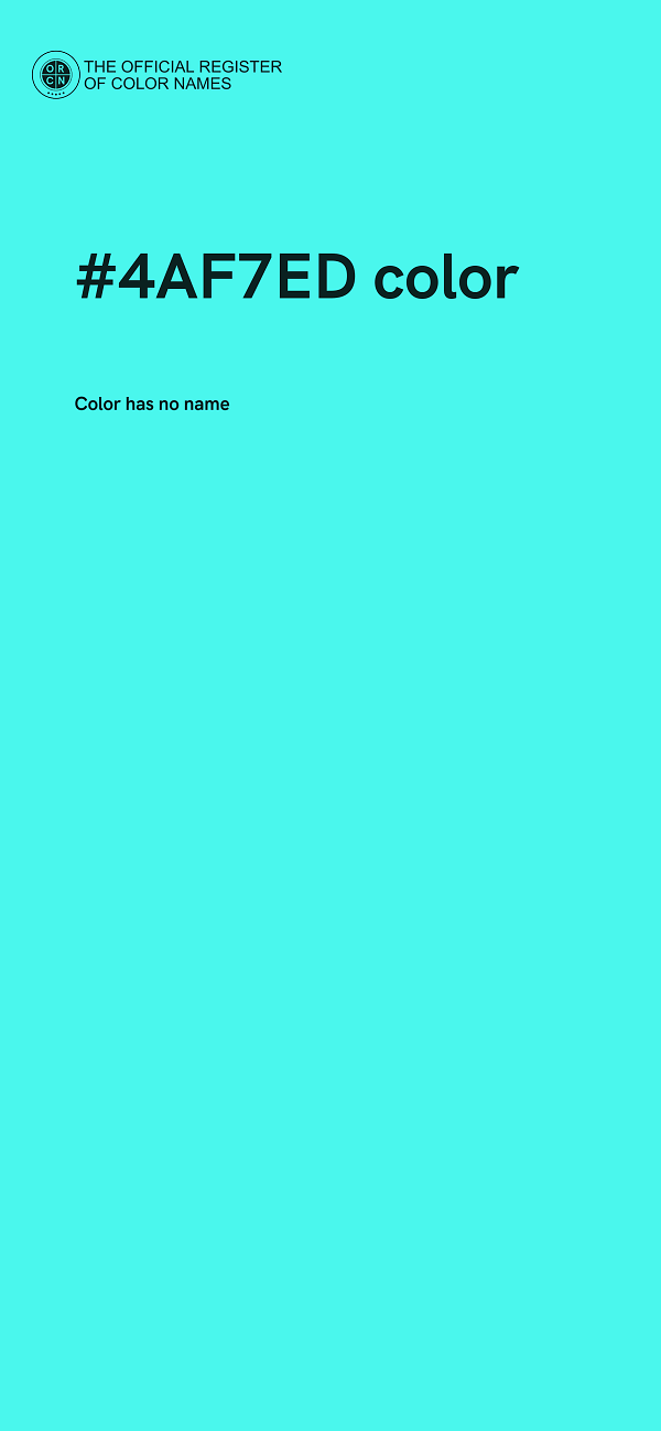 #4AF7ED color image